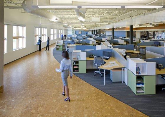 open office - open ceiling