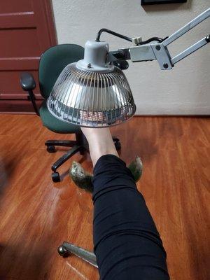 Heat treatment for inflammation (sprained ankle)