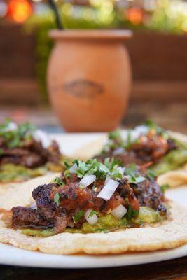 Steak tacos with hand made fresh tortillas