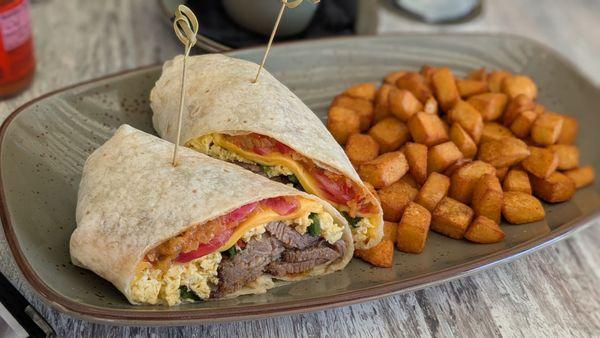 Last brunch of the summer at 37. Brisket breakfast wrap