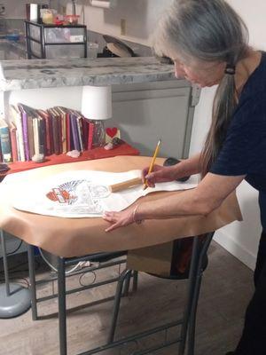 Adding designs to a 2002 Harley Sportster 883.