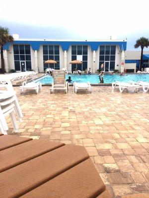 Pool area has been remodeled. It looks different from the pictures online.