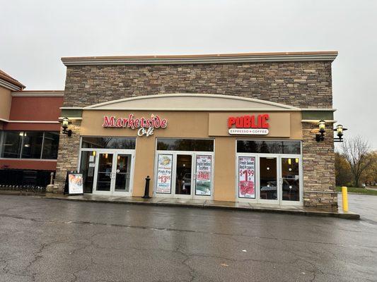 Enter under the Market Cafe sign