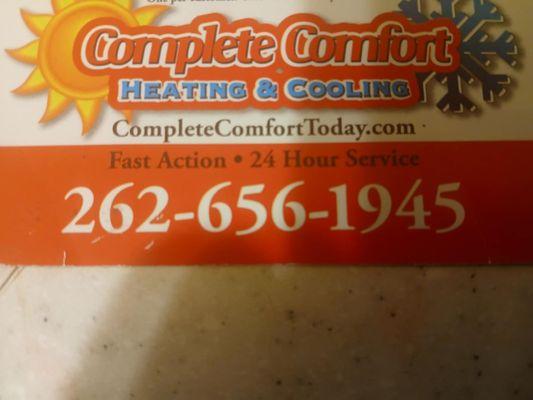 Complete Comfort Heating & Cooling