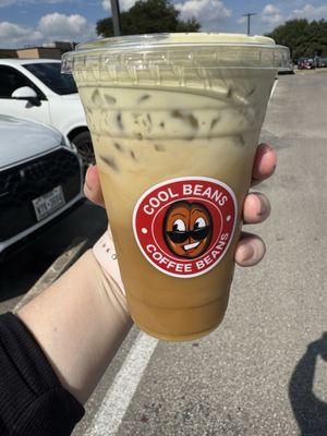 Pistachio vanilla cream latte
