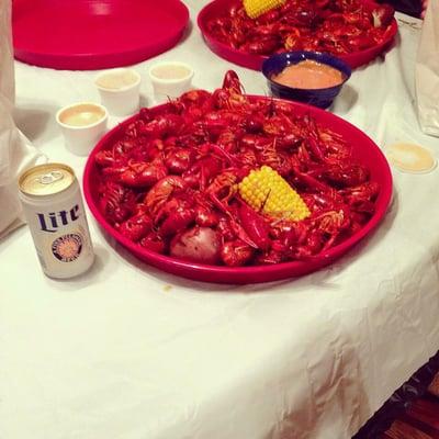 GREAT local boiled crawfish! Thanks to Edwards Seafood Haus. Just delicious!!