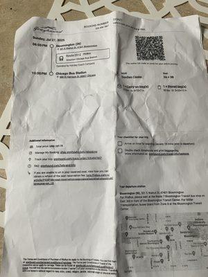 They voided the ticket even in attempt to meet the bus at the next stop.