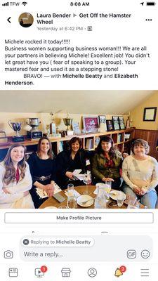 Enjoying the Missoula community of business women.