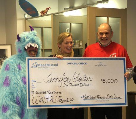 Members have exclusive access to yearly prizes-- the most recent being a family trip to Disneyland!