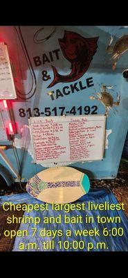 Our prices and hours