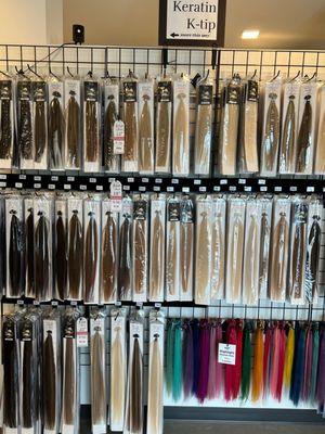The largest selection of K-tip Hair Extensions in North Carolina. Our Vision Select Keratin is the best price. Professional discounts.