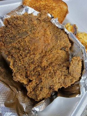 Close-up of the Fried Porkchop.