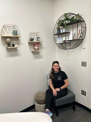 Vaccine nurse in treatment room