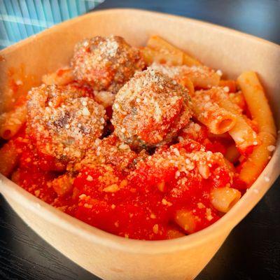 I know you're looking for salvation in the secular age Ziti w/ Meatballs from #gustositalianbistro