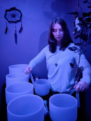 Experience the calming sensation of our sound healing sessions.