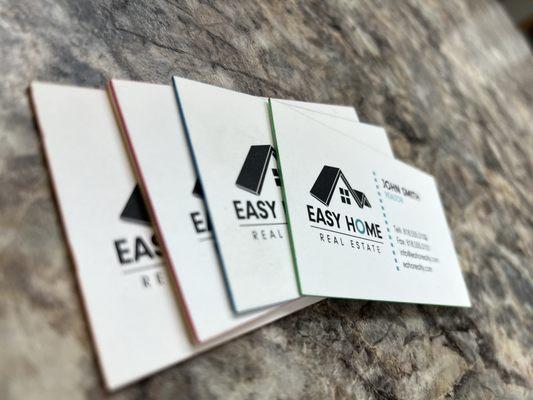 32 pt edge painted business cards
