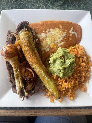 Carne asada plate