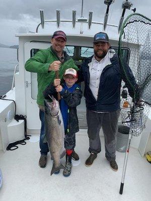 Returning customers with a returning King Salmon.
