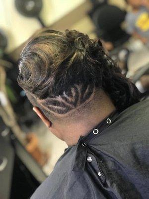 undercut with curls by ERIS