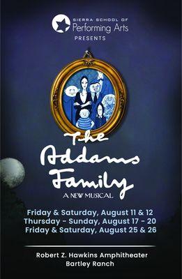 The Addams Family opens Friday, August 11, 2023. Don't miss it!