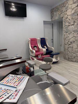 Child sized pedicure chairs