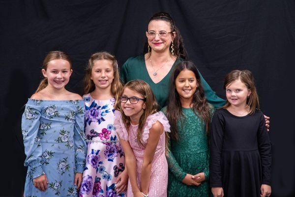 with some of my young students