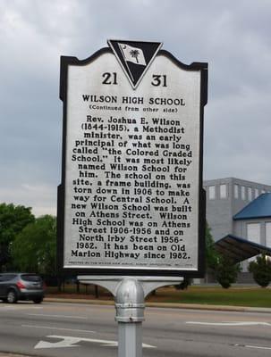 Wilson High School Historical Marker