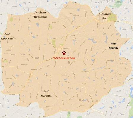 Pets Trust Us Pet Sitting Service Area