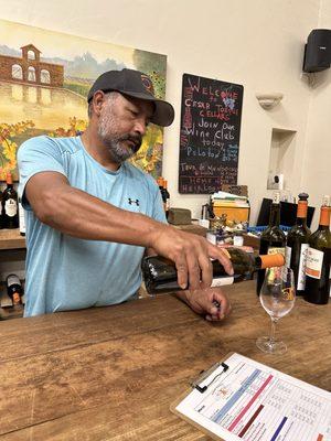 Cesar and wine list.