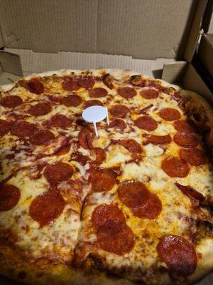 Look at this gorgeous pepperoni pizza. Come on who's topping this huh?!