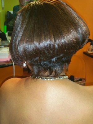 Corte en hongo pelo corto