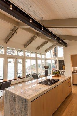 Kitchen shot from home design and remodel project near Carmel/Big Sur, CA.