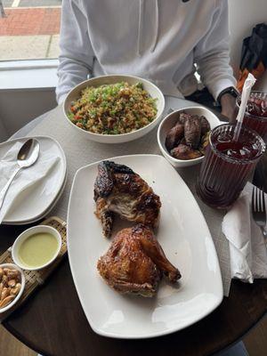 1/2 Pollo Solo, Maduros, Chaufa Vegetales