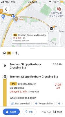 MBTA Bus Route 66