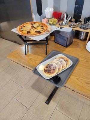 Kosher Pizza and Pancakes. I didn't order this, but it looks terrific!