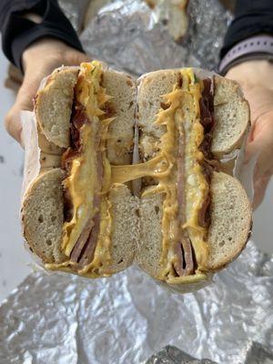 Bacon egg and cheese on everything