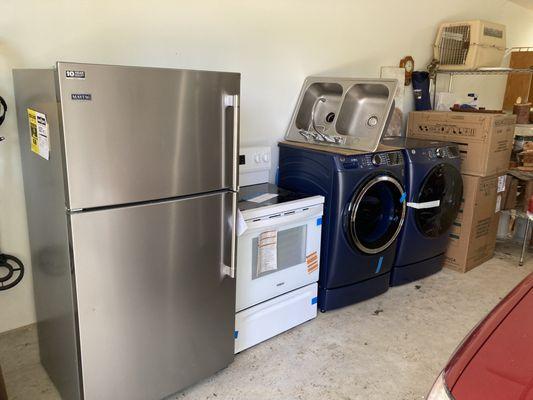 Appliances ready for installation!