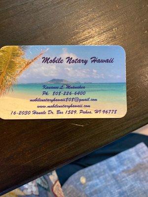 Mobile Notary Hawaii