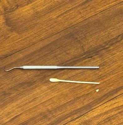 Dental instruments left on the floor! Nice!!