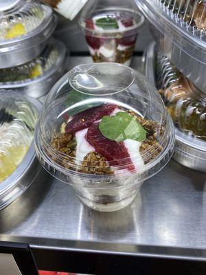 Yogurt with granola and blood orange