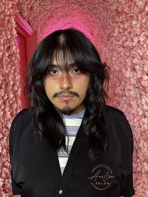 I got a layered cut with bangs