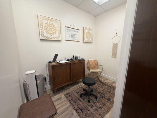 Scan Room: where they measure Heart Rate Variability, EMG, and Thermography