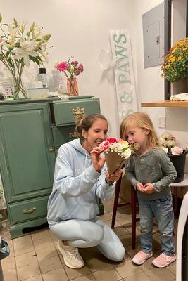 She made a cute bouquet for us