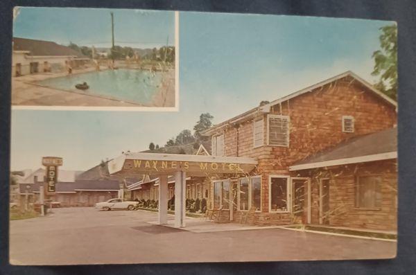 post card of Wayne's Motel