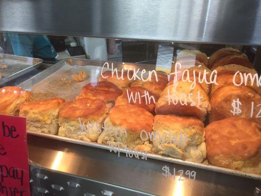 Fresh biscuits. HUGE