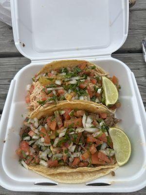 Tacos Steak and chicken