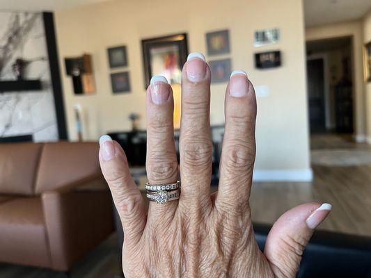 These are my real nails and she gave my a French Manicure