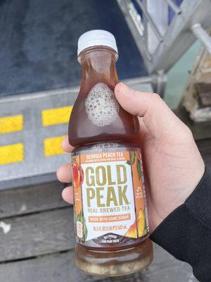The roadside potato is selling this drink for $6.00 dollars.