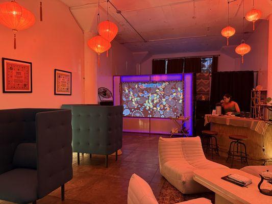 Warmly decorated area