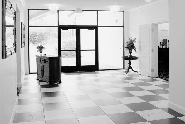 Heritage Pentecostal Church. Tacoma, WA. Beautiful church foyer (entrance) leading into the sanctuary.